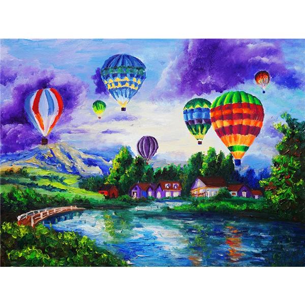 Full Square 5d Diamond Painting Air Balloon DIY Diamond Embroidery Landscape Mosaic Needlework Home Decor