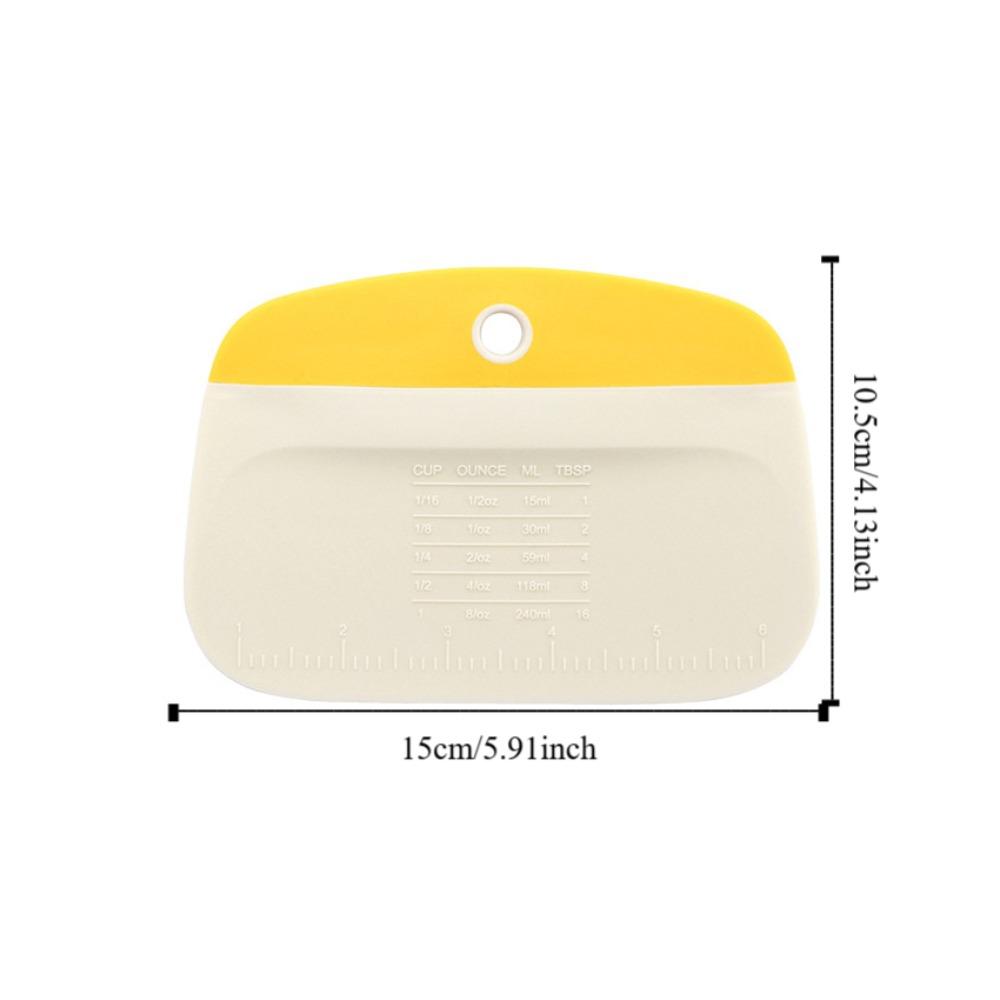 2PCS Plastic Dough Pastry Cutter with Measuring Scale Food Scrapers Baking Tools Bench Scraper Cake