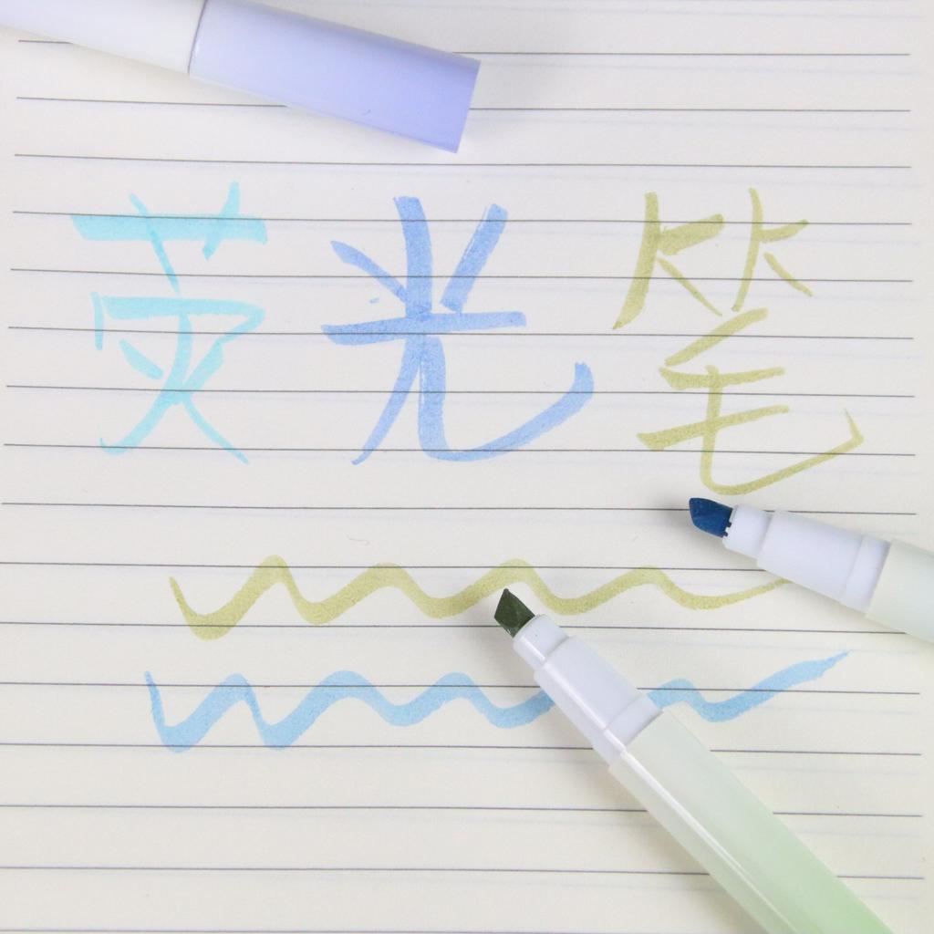4Pcs/set Macaron Highlighters Color Gradient Highlighter Pens Kawaii Stationery Students Marker Pen Cute School Office Supplies