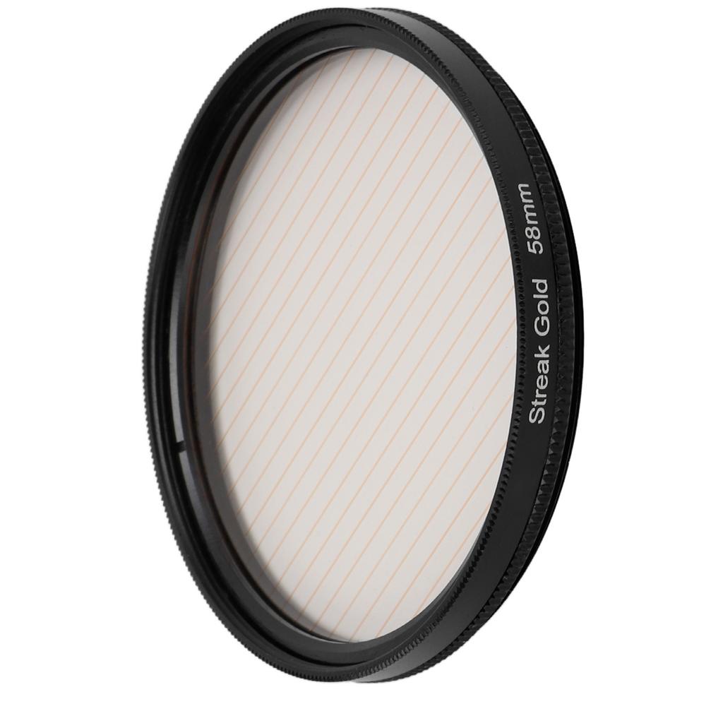 Gold Streak Anamorphic Effect Filter UHD Optical Glass Waterproof Scratch Resistant for Camera Lens