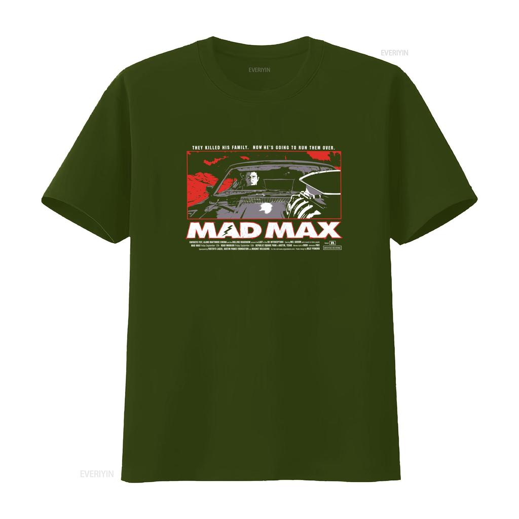 MAD MAX 1 Movie Poster T Shirt Black Available in All Sizes vintage Washed graphic Slightly Soft fashion homme Unisex