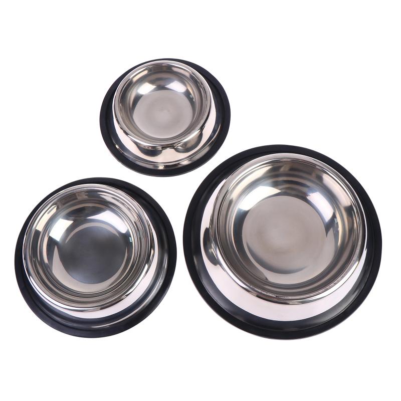 Stainless Steel Pet Dog Bowl Food Storage Container Dog Food Bowl Water Bottle Pet Bowl For Dog Cat Non-Slip Water Feeder Bowls