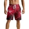 Pantaloncini Casual da Uomo con Elemento Fulmine Oscuro Naturale Europeo e Americano Pantaloni da Spiaggia