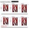 Set Of 2 Spring Summer Curtains Red White Art Digital Print Drapes Versatile Durable Polyester Holiday Perfect Bedroom Curtain For Decor
