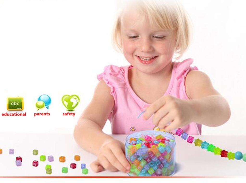 Vytung Beads DIY Accessories Bracelet Bead Toys, 24 Types, Size 2 Colors with Storage Case