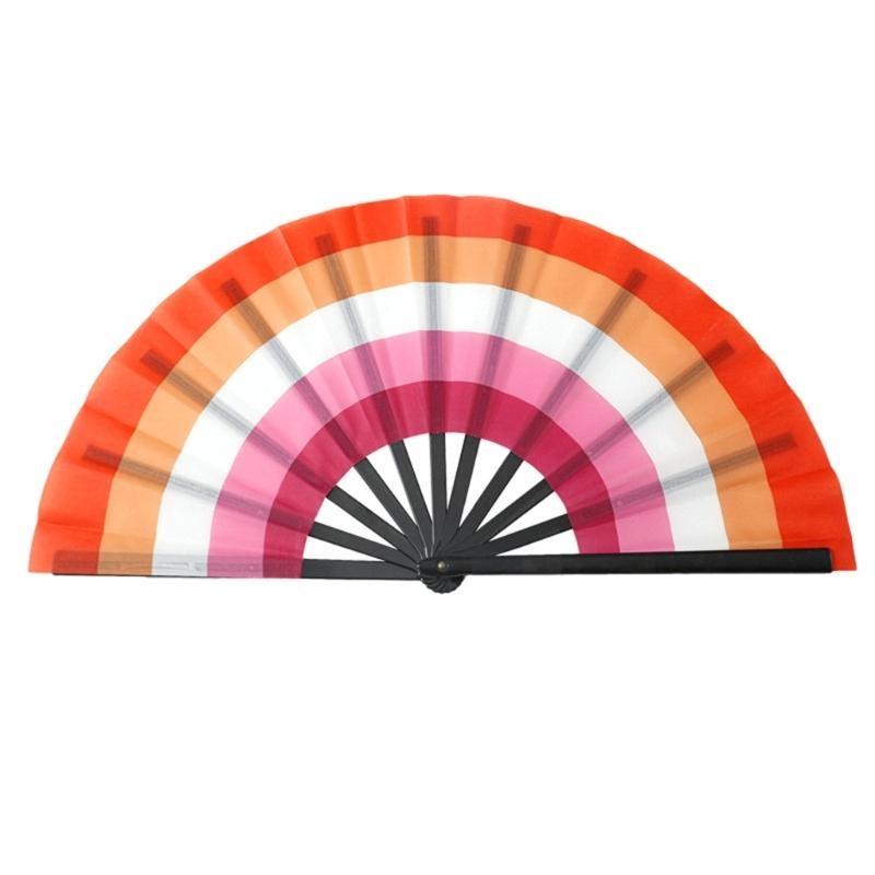 652F Colourful Fan LGBTs Gay Pride Party Summer Music Festival Women Men Props Gift