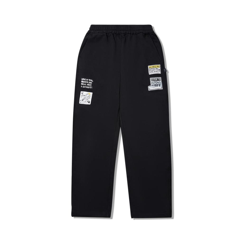 Li Ning X Atticus Torre Artist Collaboration Series Casual Comfortable Versatile Knitted Sports Pants Men Bottoms AKLVA15-4