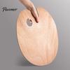 Large Color Mixing Board Wooden Paint Palette, Square Oval Shaped Artist Painting Tray with Easy To Clean Palette Thumb Hole for Acrylic Watercolor