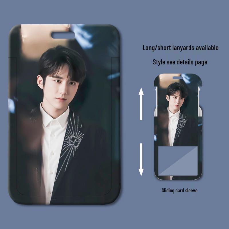 Zhang Xincheng Student & Work ID Card Holder, Plastic Sliding Cover, Access Control & Bus Badge Holder