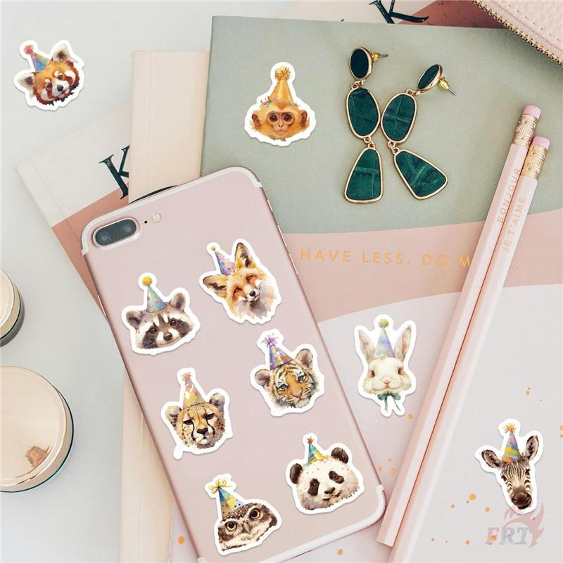 500Pcs/Roll Birthday Party Animals Kids Rewards Stickers - DIY Scrapbooks Album Decor Sealing Label Decals