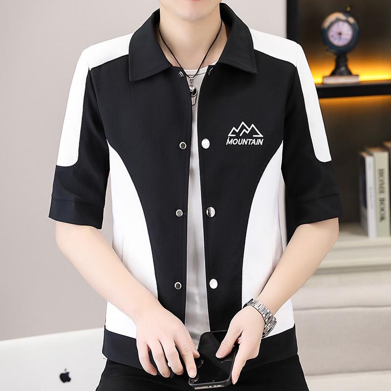 

Winter 2026 Stylish Mid-Sleeve Barber Print Jacket XL (115-130 cm) чёрный