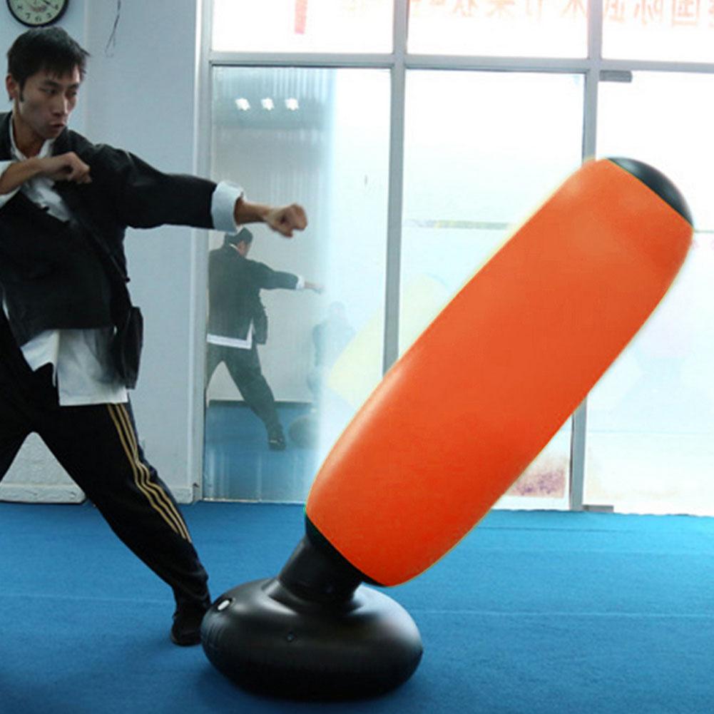 PVC 160cm Fitness Hit Sac de nisip Adulți Copii Coloană gonflabilă Tumbler Sac de box(portocale)