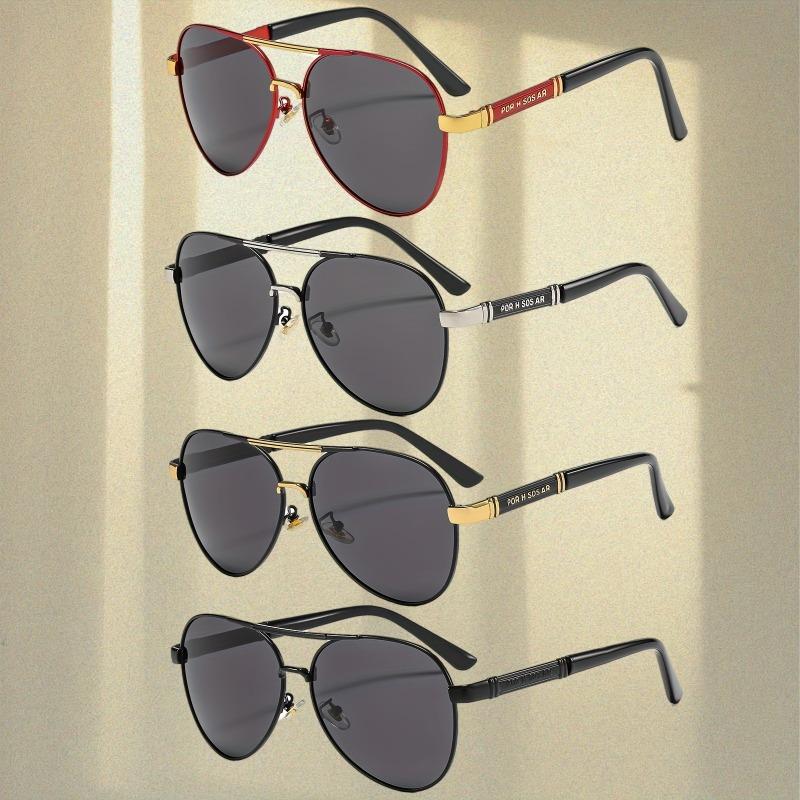 

Модные поляризационные солнцезащитные очки-пилоты унисекс из 4 предметов, защитные многофункциональные очки