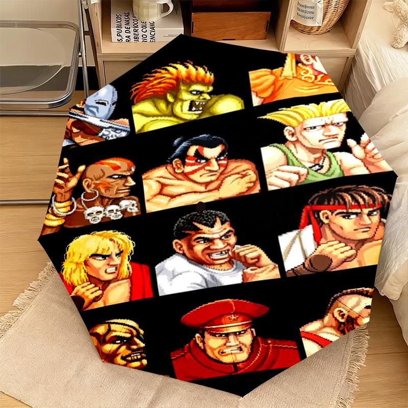 Super Street Fighter Automatic Umbrella - Suitable Travel Portable Umbrella Outdoor sun shading umbrella Suitable For All Seasons
