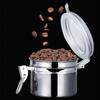 Kaffeebohnen Vakuumversiegelte Kanne, Rostfreier Stahl Lebensmittel Luftdichter Behälter Für Küchenutensilien Tragbare Getreidelagerdose Für Küche