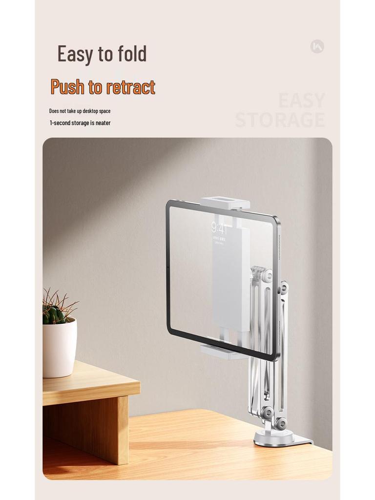 Universeller Faltbarer Aluminiumlegierung Desktop- & Nachttisch-Telefon-/Tablet-Ständer für Live-Streaming