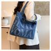 Damentasche neu vielseitig Denim Canvas Handtasche Studentenklasse Pendlertasche