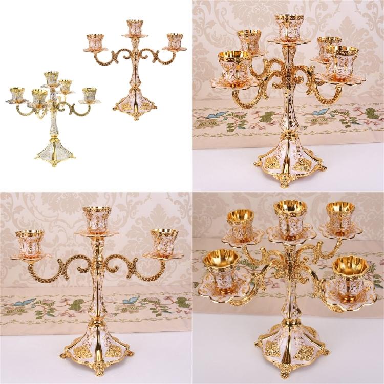Elegant European Metal Candle Holder for Festival Occasion Night Decorations