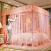 3-Door Thickened Mosquito Net for 1.2m, 1.5m, 1.8m Beds - Princess Palace Design, Floor-Standing, For Home Use.