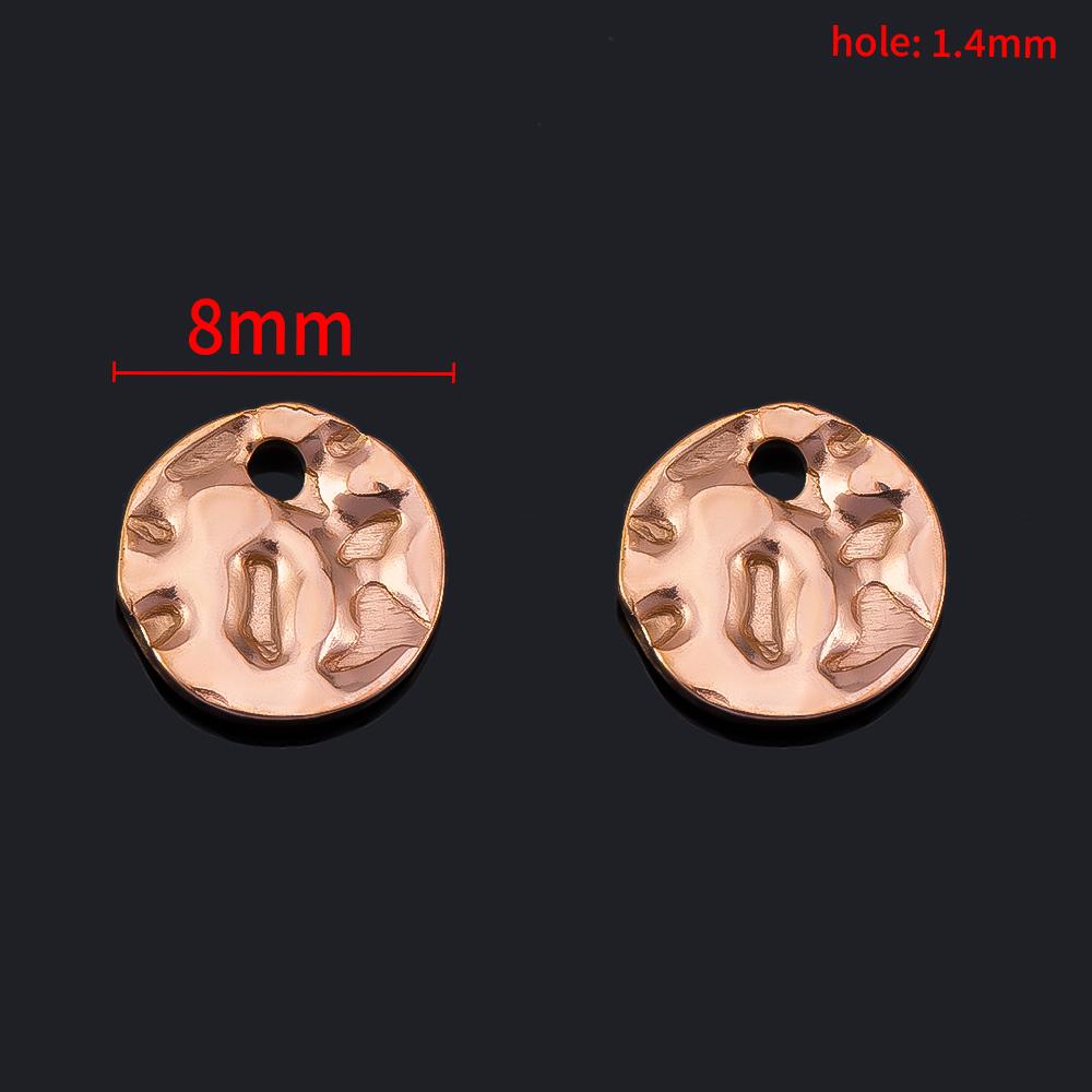 20pcs 8mm 10mm 12mm Stainless Steel Charms Round Blank Stamping Tag Pendants for DIY Bracelet Necklace Jewelry Making Materials