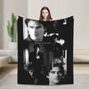 Vampire Diaries Damon Salvatore Blankets Velvet Spring/Autumn  Portable Warm Throw Blankets for Sofa Bedroom Bedspread