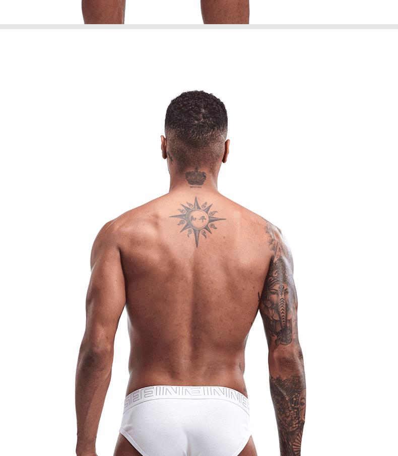 SEEINNER Men's Ribbed Cotton Wide Waist Triangle Sport Underwear