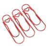 30Pcs Rose Red/ Red/ Blue/ Green/ Purple Metal Pen Clip 7*2 Cm Heart Shape Design Metal Pen Clip Holder Portable