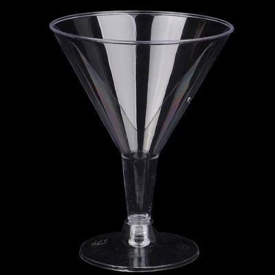 6Pcs 200Ml Clear Plastic Martini Glasses Disposable Cocktail Cups For Party