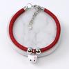 Handmade pet hand-woven lucky cat collar cartoon bell jewelry neck ring hand-woven