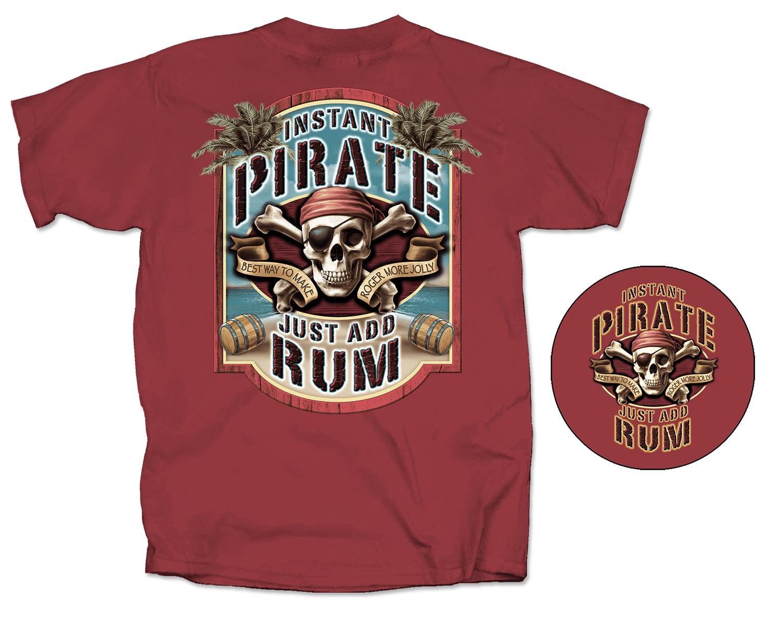 Instant Pirate just add Rum Funny T shirt Tee 3XL L