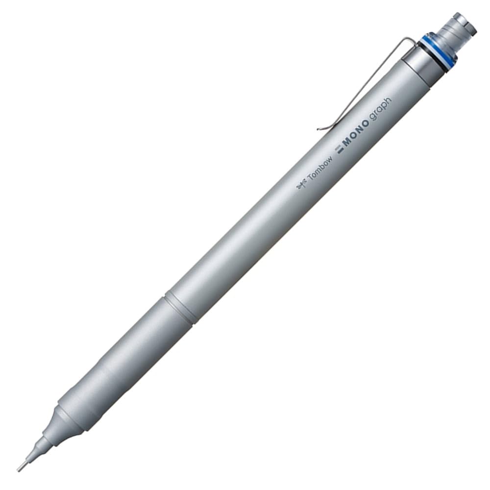 Tombo W Pencil Mechanical Pencil MONO Mono Graph Fine Low Center of Silver 0.5mm (Wide Vision, Gravity) DPA-112A