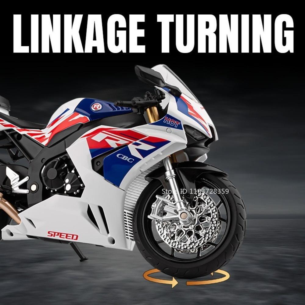 1:9 Honda Cbr1000Rr Little Monkey Toy Model Motorbikes Alloy Diecast Sound Light Shock Absorption Motorcycle Toys For Kids Gifts