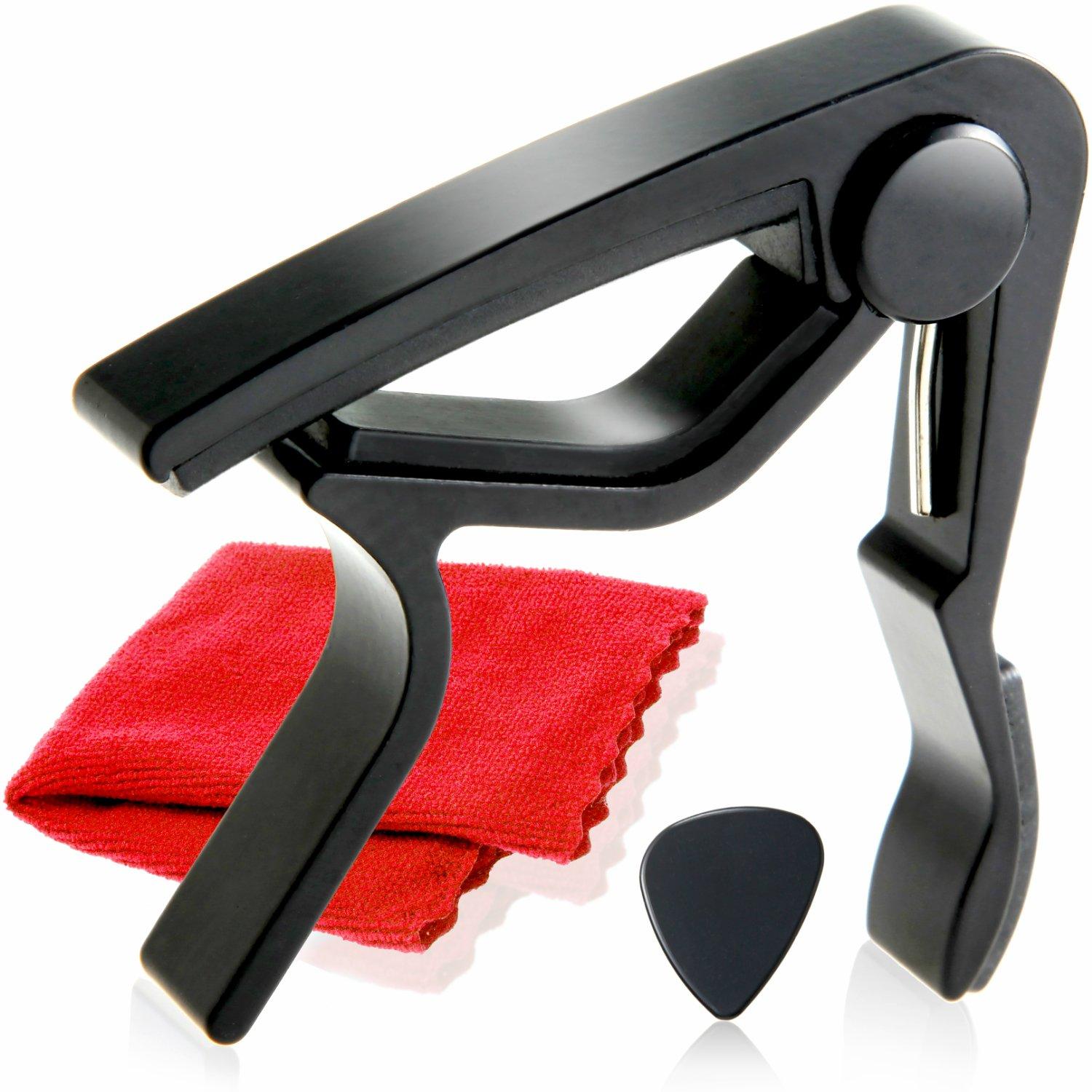 

Гарантия на каподастр Phoenix Guitar Capo Care Fiber Black One-Touch [type M] Cloth/Pick/Manufacturer Set 4 чёрный