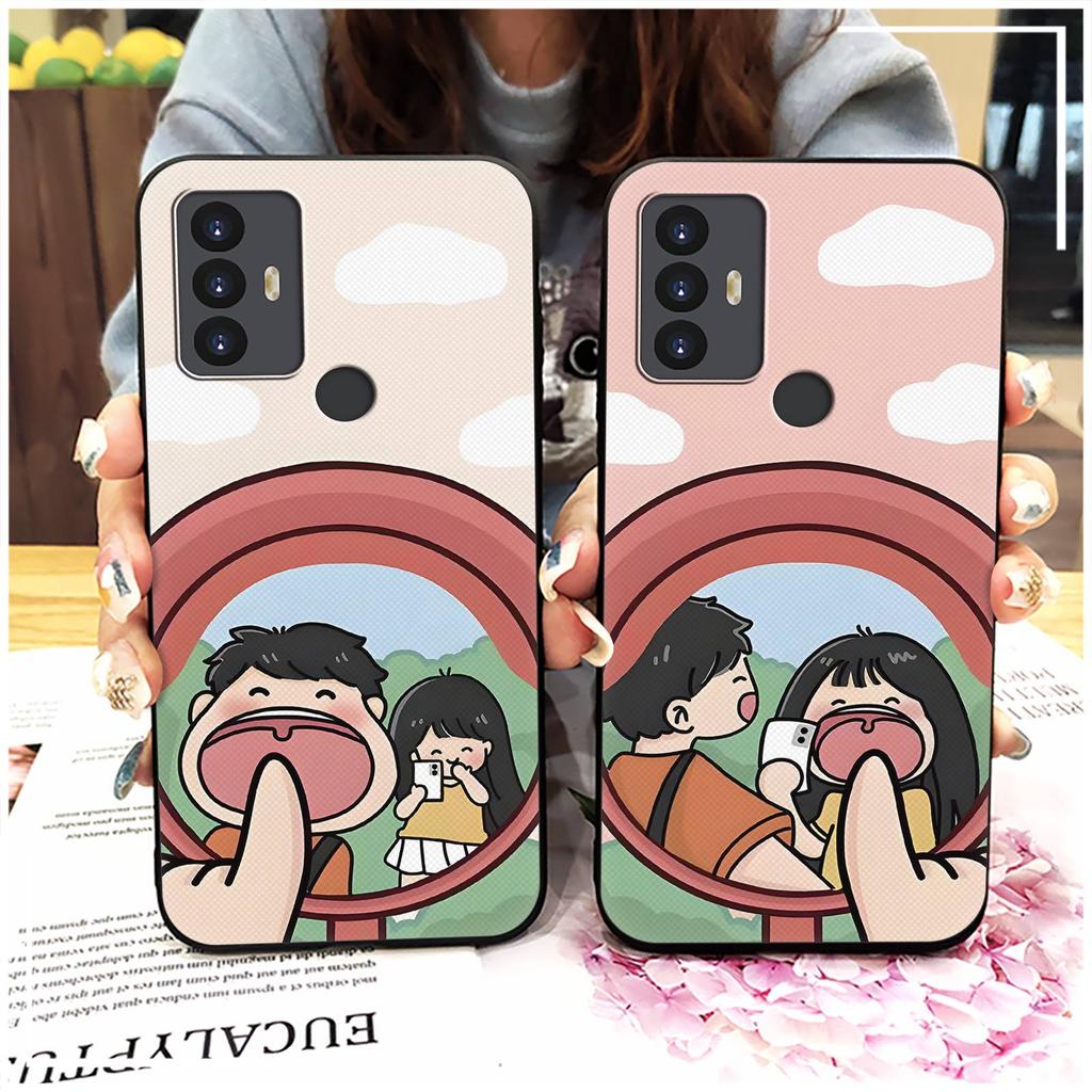 Silicone Anti-dust Phone Case For TCL 30SE/30E/306/305/Sharp Aquos V6/V6 Plus Soft case Waterproof Back Cover Cute TPU