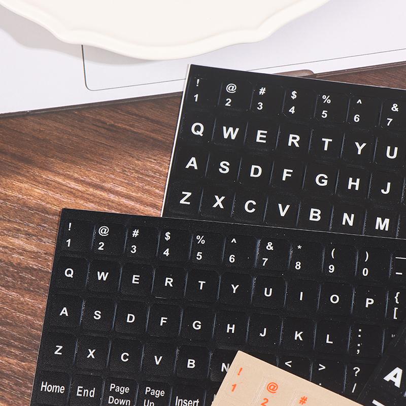 English 120 Keys Matte Standard Waterproof Keyboard Stickers Letter Alphabet