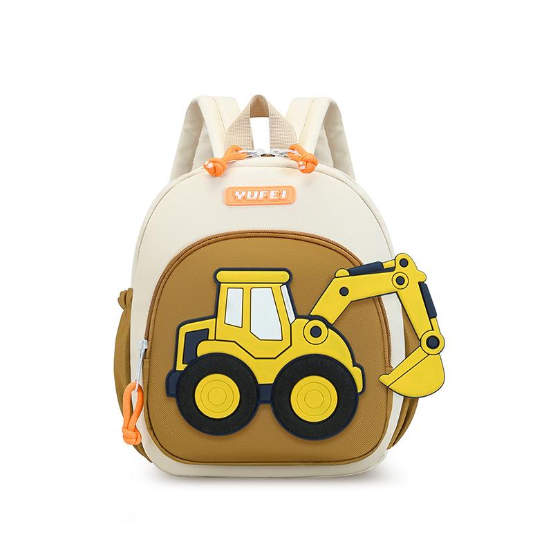 Cartoon Car Kids Backpack Boys Girls Preschool Daycare Bookbag Lightweight Protective Spinal Water-Resistant Toddler Daypack