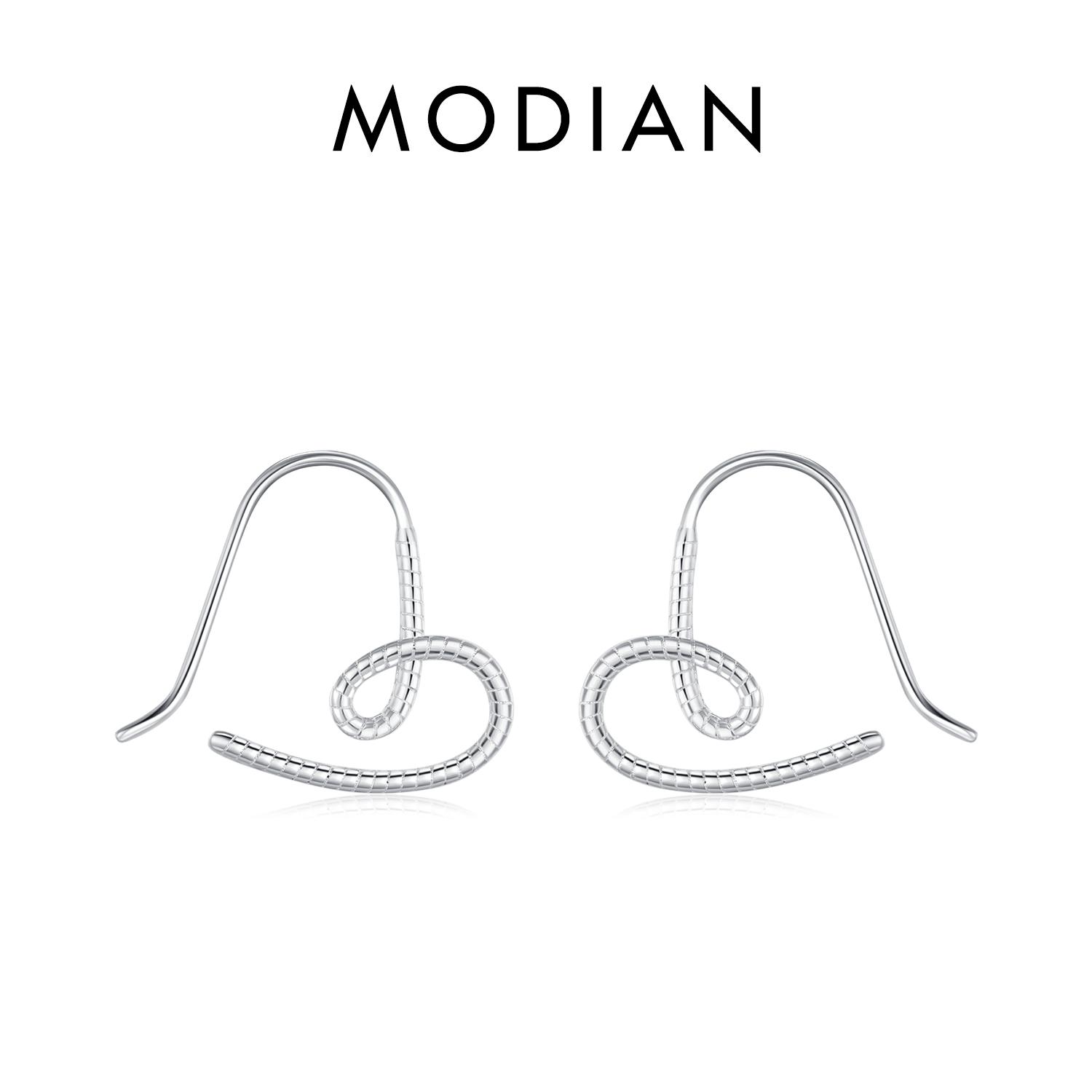 

Modian Vintage Lijnen Hart Oorbellen Стерлинговое серебро 925 пробы Romantische Hartjes Oorbellen Klassieke Bruiloft Sieraden Voor Vrouwen Grils серебряный