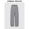 UR 2025 Women's Plaid Elastic Waist Loose Carrot Pants