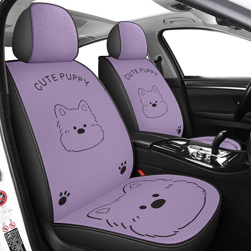 Cartoon West Highland Car Seat Cushion for BYD Seal 06 Yuan PLUS/Pro - Universal and Breathable, All-Season.