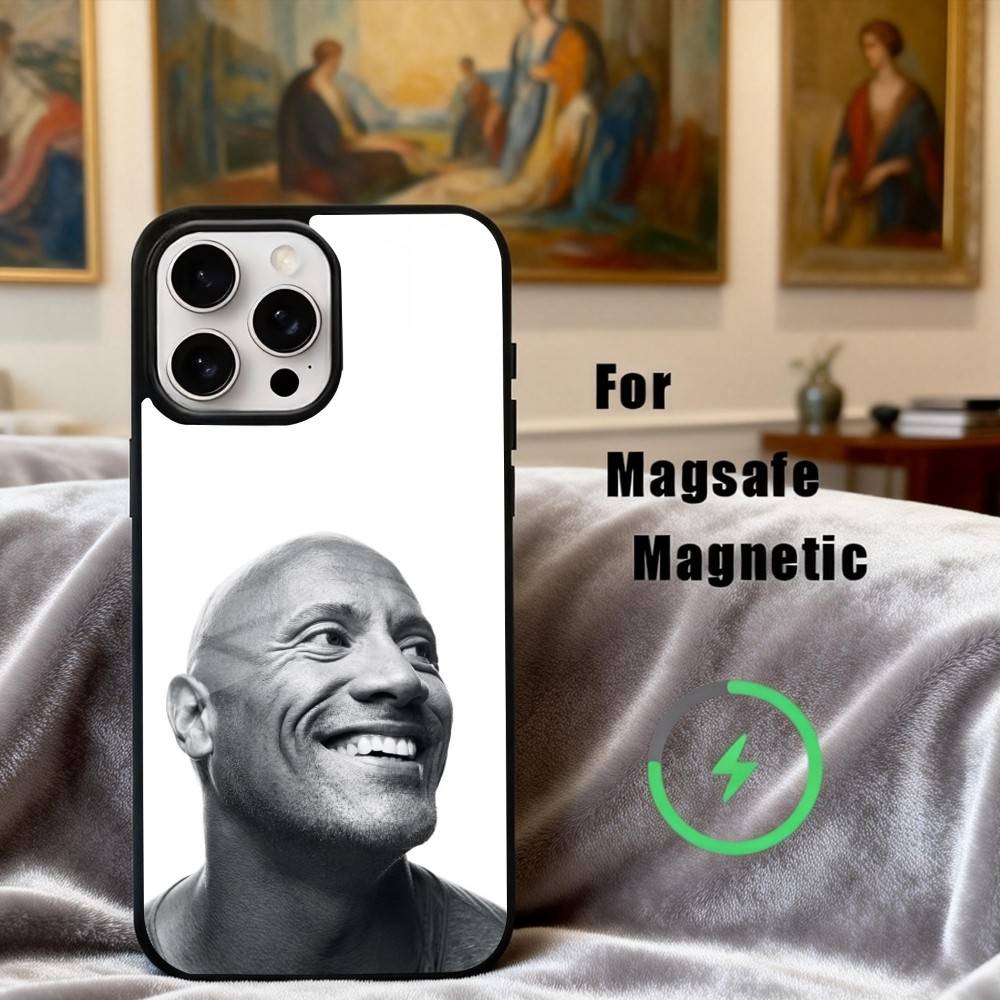 D-Dwayne Powerful J-Johnson Phone Case For iPhone17,16,15,14,13,12,11 Plus,Pro Max Magnetic For Magsafe Wireless Charging
