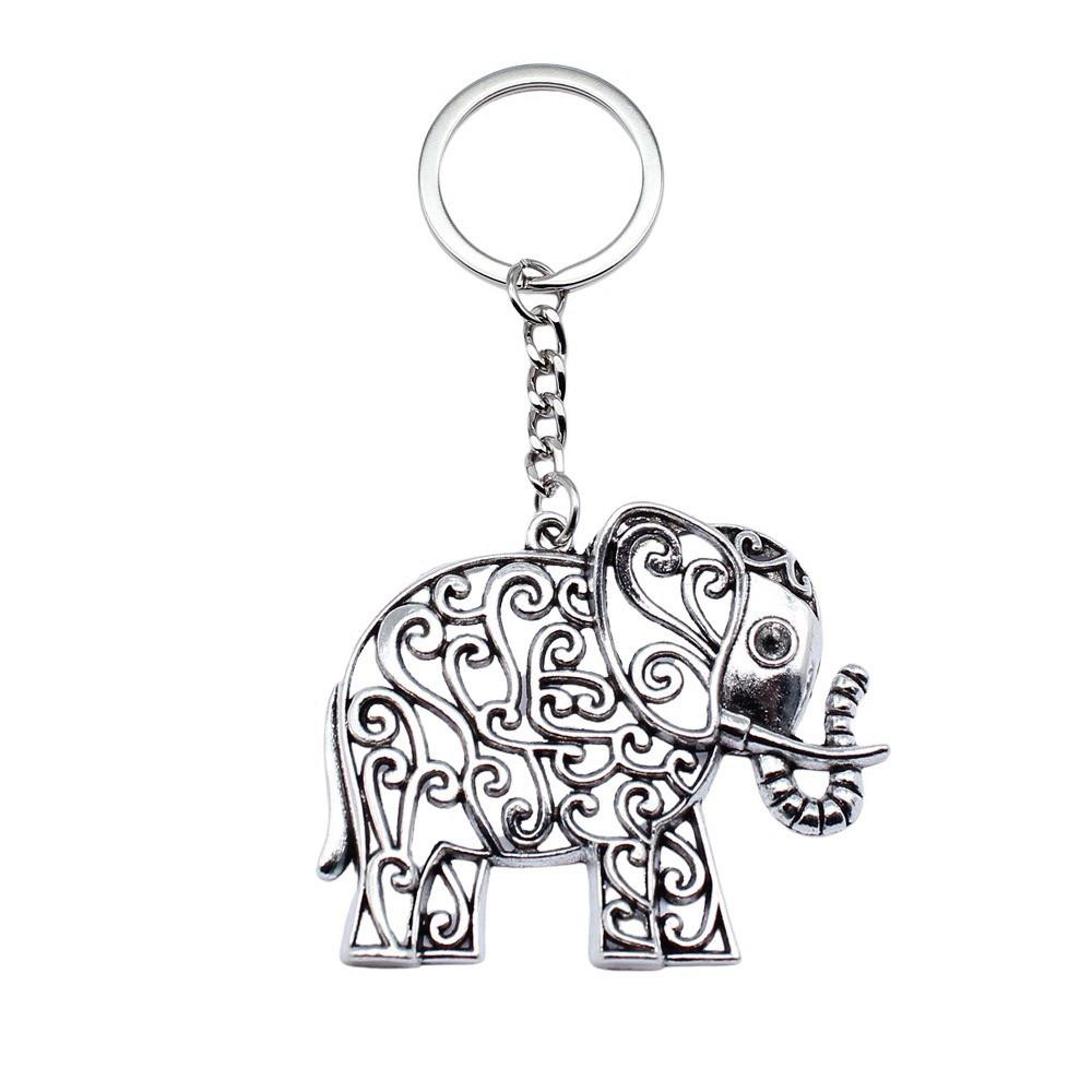 Pendants Elephant Charm Keychain Animal Theme Key Ring 28mm