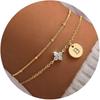 New 925 Silver Letter Bracelet Personality Charm Double Letter Bracelet Birthday Gift for Women's Exquisite Jewelry