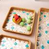 Fashionable Large Capacity Rattan Tray with Handmade Craftsmanship Home Decoration for Snacks Fruits and Desserts
