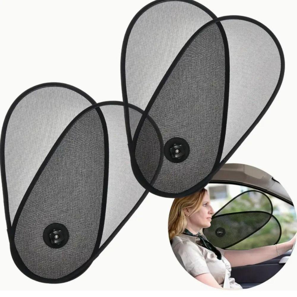 Black Car Window Sun Shade Polyester Windshield UV Protection Shade Car Window Sun Visor