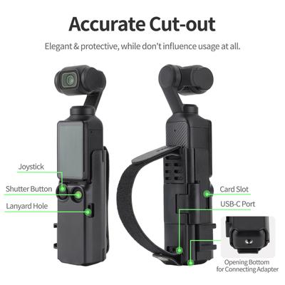Přenosný popruh na ruku Prevence pádu s rozšiřitelnou rukojetí Sada pro DJI OSMO POCKET 3 Rám s montáží na cold shoe Šňůrka