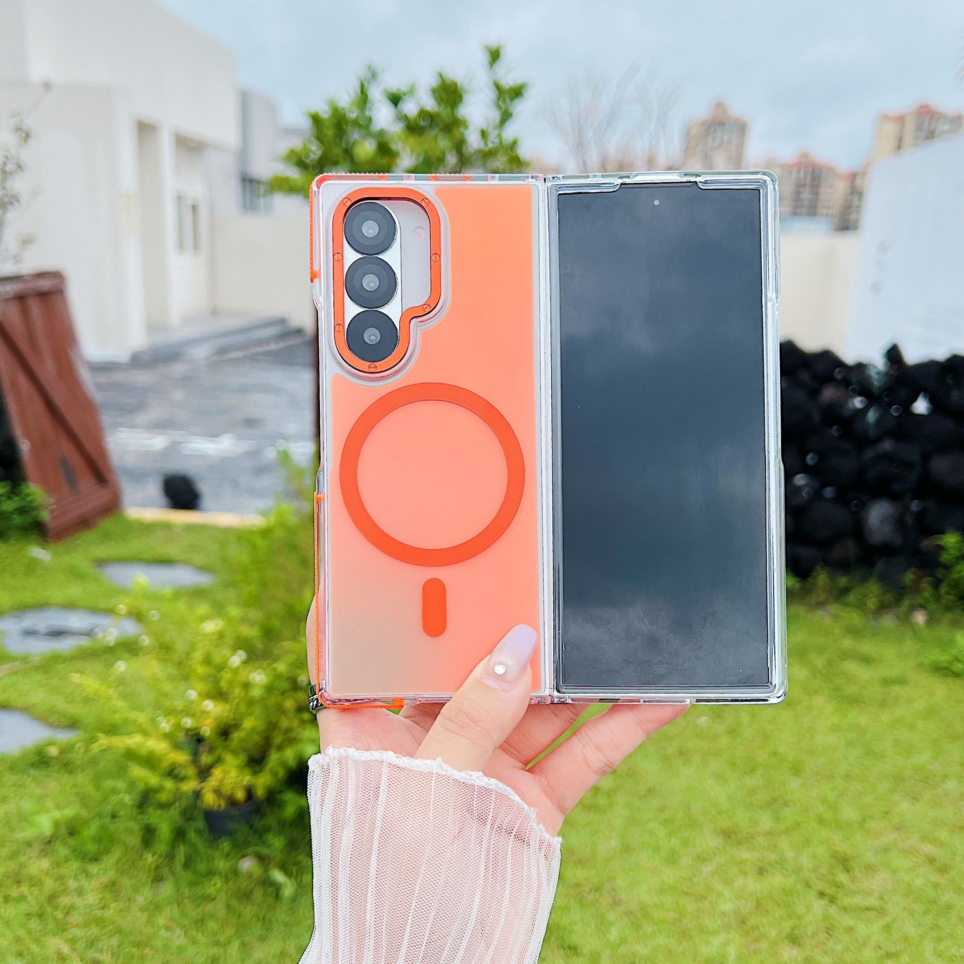 

Suitable for Samsung Left and Right Folding Z Fold 6 7 Gradient Chameleon High End Colorful Shell Folding Z Folding 7