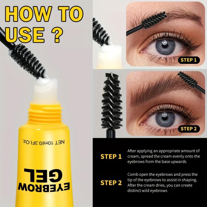 Long Lasting Eyebrow Styling Gel Clear Brow Fix Gel with Brush