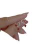 Small Sweet Love Earrings Gentle Zircon Earrings Red Super Flash Earrings New Year Autumn and Winter Earrings