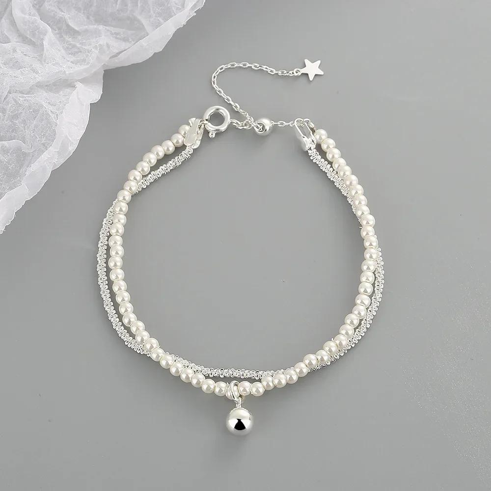 925  Silver Bead Bracelets For Women Men Luxury Designer Multilayer Chain Bracelet Wedding Party Beautiful Jewelry Gifts