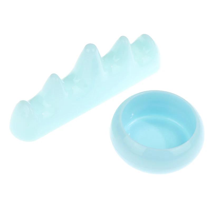 

Очиститель кистей для дизайна ногтей, пластиковый держатель, УФ-акриловая гелевая ручка, горшок для очищающего средства, чашка для мытья, держатель щетки для ногтей, профессиональные инструменты для ногтей синий